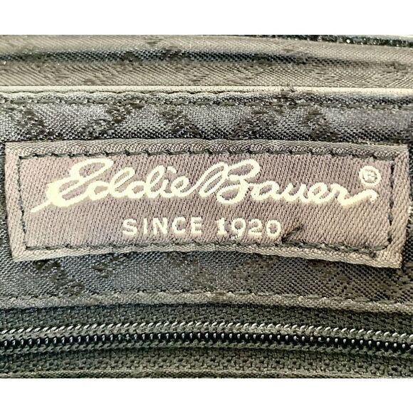 Eddie Bauer BLACK GENUINE LEATHER TASSELS FLAP MINI SHOULDER BAG CROSSBODY PURSE - Picture 11 of 11